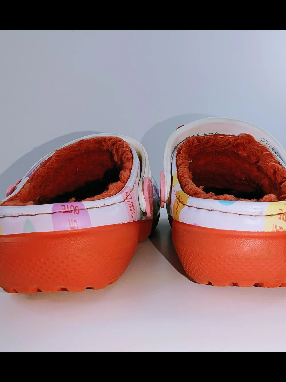 Crocs Sweethearts Clog Childs Size C9 Limited Edition Classic Lined Red White